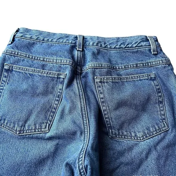 LL Bean Fleece Lined Original Fit Relaxed Denim Blue Jeans Women's 14 Petite - Picture 9 of 10